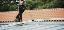 In France, a tile roof maintenance system is in use - Toulouse, France