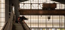 Overhead lifeline securing a steel facility - Belval, Luxembourg