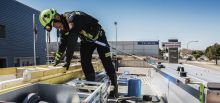 Securing the access on firetrucks with a rigid rail - Toledo, Spain