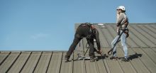 Securing a roof using a Securope cable lifeline - Ciney, Belgium