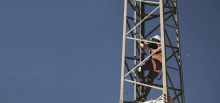 Vertical lifeline on weather tower - Sevilla, Spain